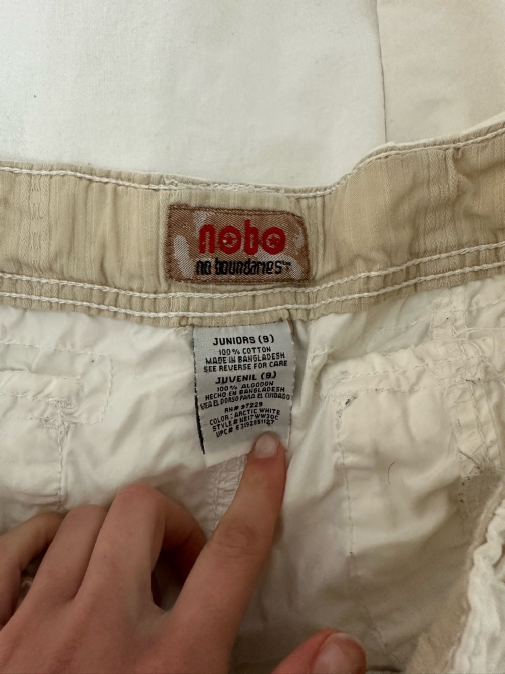 White Cargo Drawstring Pants - Picture 11 of 11